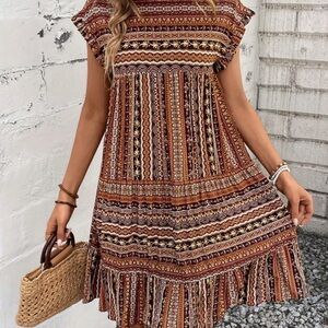 Bohemian Patterned Kids Dress